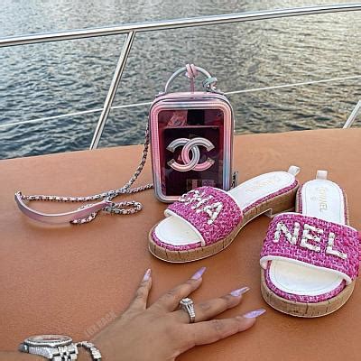 chanel pink slippers|Chanel sandals women 2021.